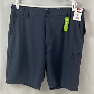 NWT Wrangler Performance Blue Slate Relaxed Fit Activewear UPF 50 Shorts Size 40